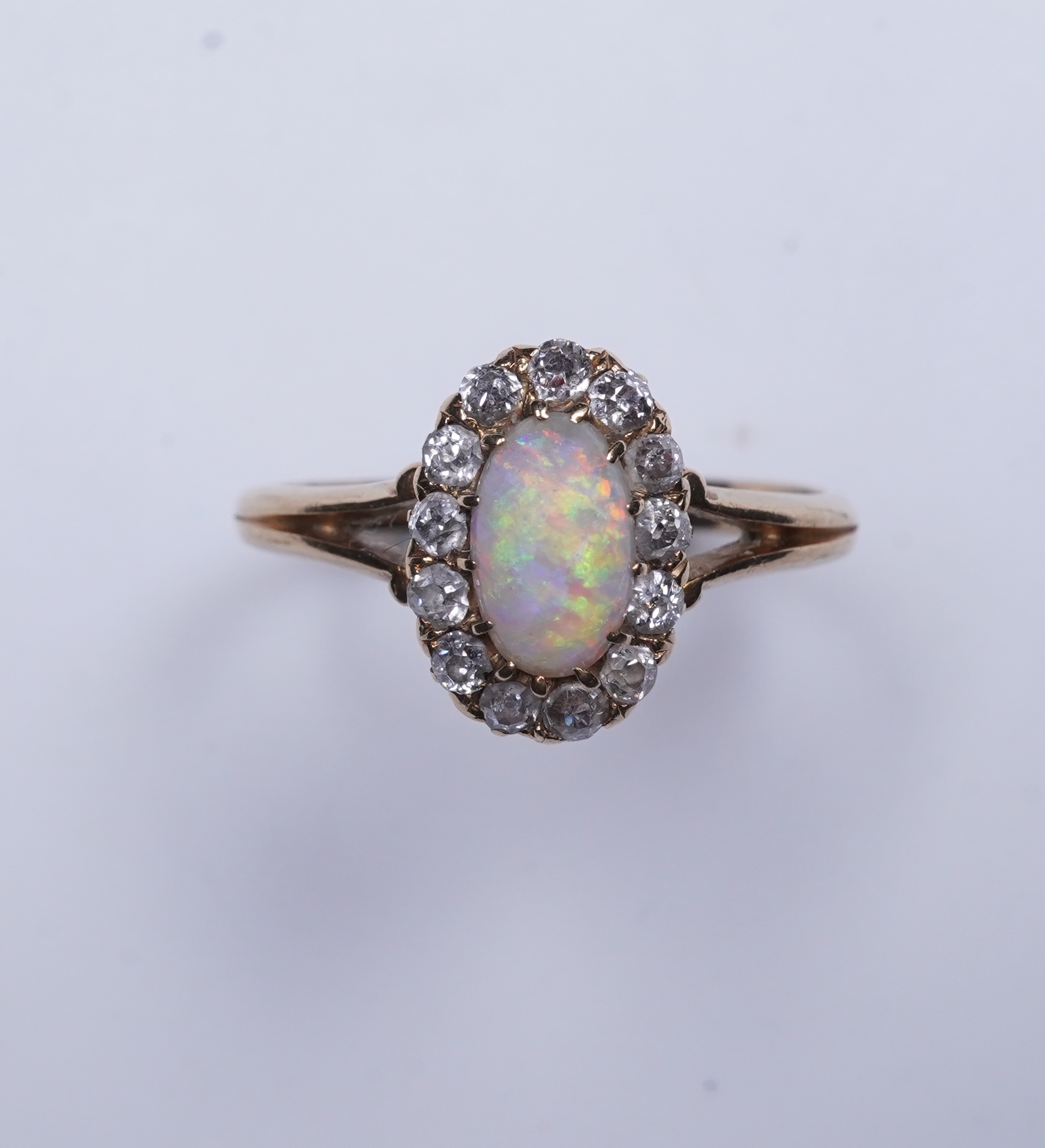 Henry Newman, an Edwardian opal and diamond ring, Melbourne, Australia, circa 1900